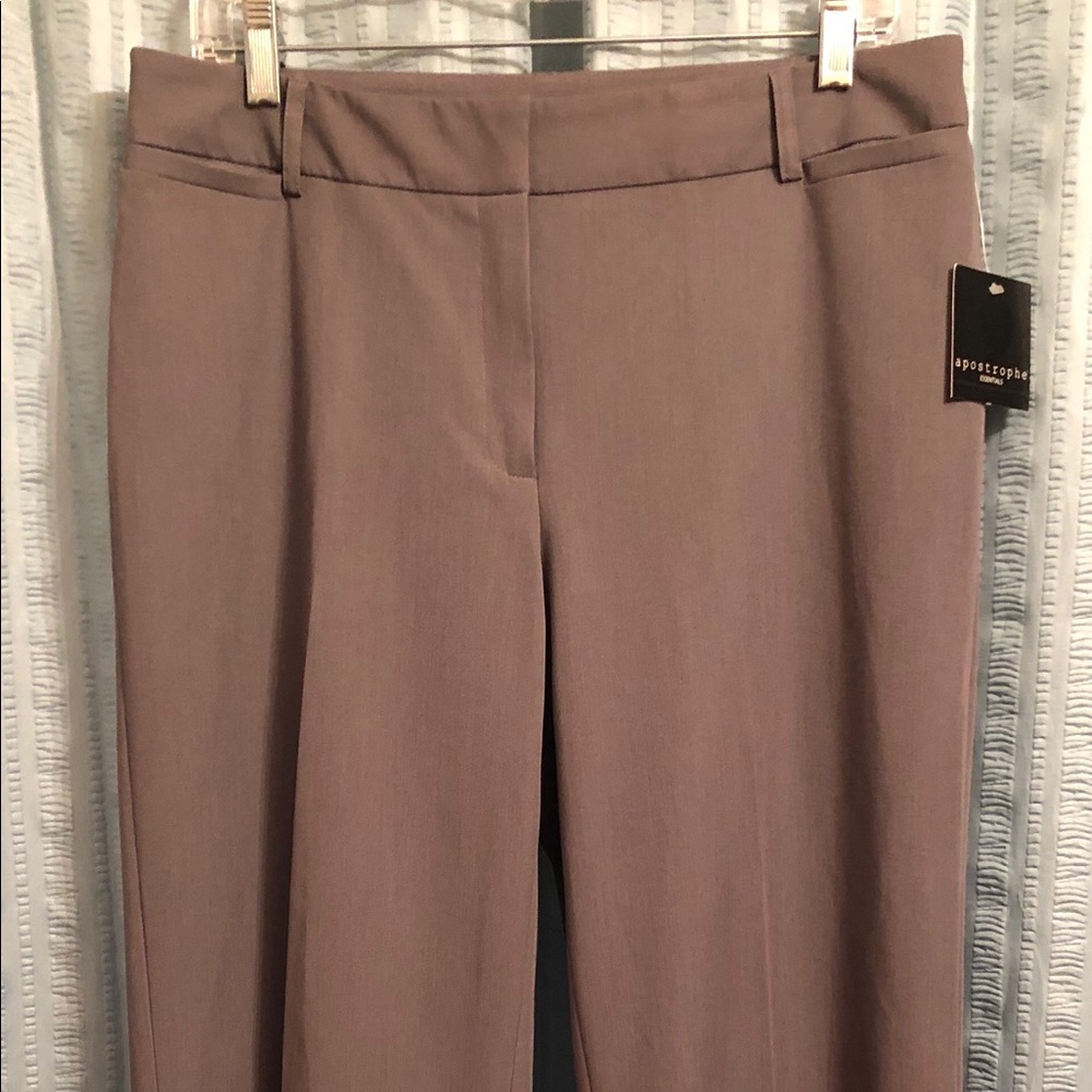 NWT Apostrophe Essentials Gray Dress Pants Size 12 Inseam 32